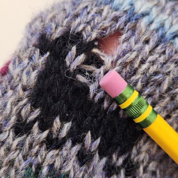 Vintage L.L. Bean Pure Wool Cardigan Sweater Floral Fair Isle Cottagecore Cabin - Picture 8 of 13